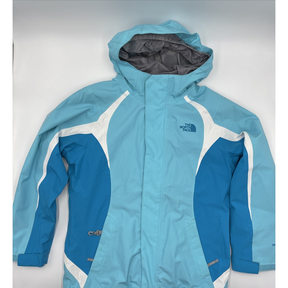 North Face Girls HyVent Windbreaker Jacket full zip Girls L 14/16 Blue #C388